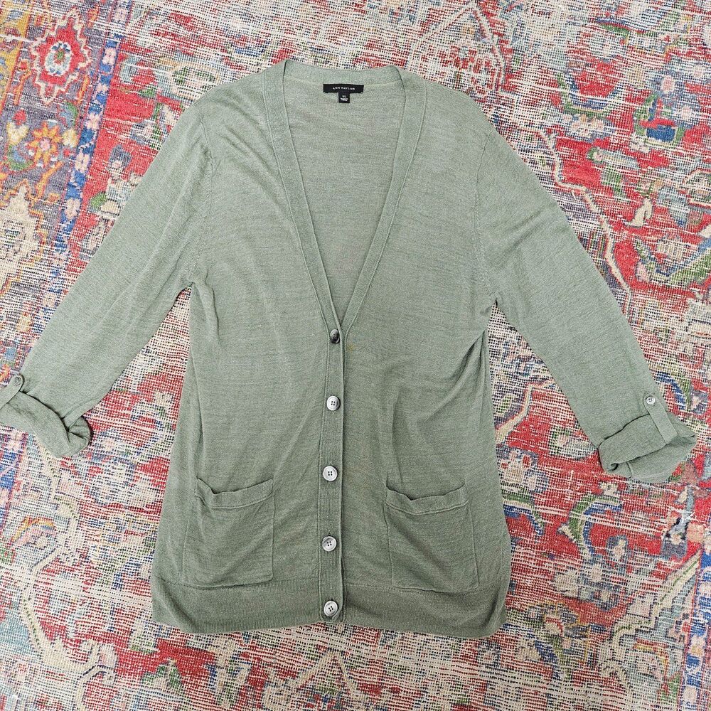 Ann Taylor Linen Cardigan, Size XL